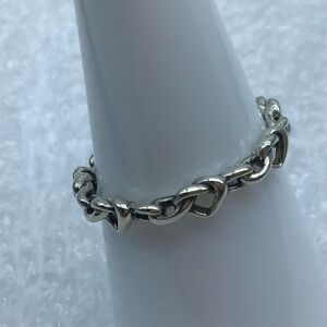 Pandora,”Knotted Heart “ Band Ring S925Ale Size 57/8  198018
